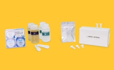 VIRAPREP® kit including binding and elution buffers, membranes, and sterile tubes for concentrating coliphages.