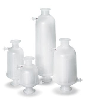 Opticap<sup>®</sup> XL Capsule Filters Four plastic Opticap XL filters capsule filters of different sizes