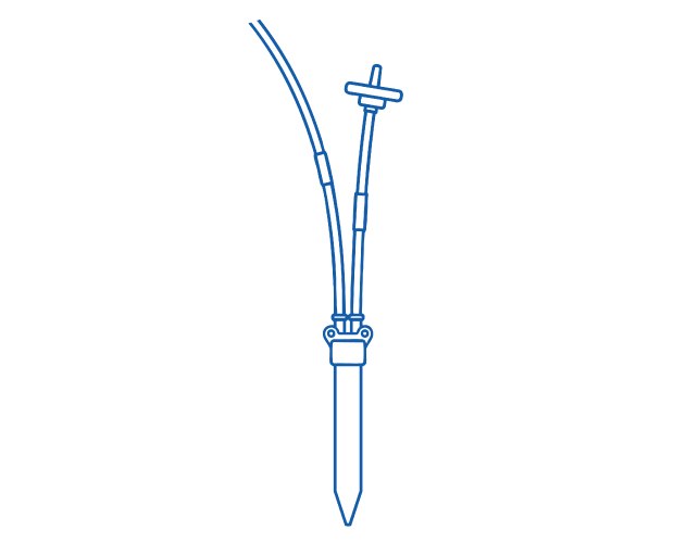 Exemplary conical tube with tubing and no connectors for NovaSeptum® GO or SURe sampling systems