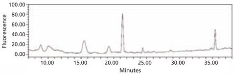 HPLC profile of the 2‑AA labeled N-linked glycan library