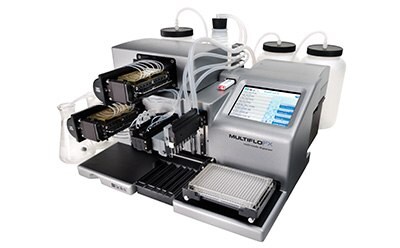 Automated Reagent Dispenser optimized for both 384- and 96-well plates (Cat. No. 40-099).