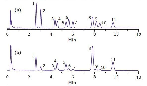 HPLC of a Brownie Extract at 220 nm.