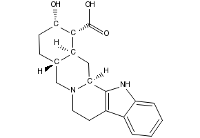 (1R,2S,4aR,13bS,14aS)-2-Hydroxy-1,2,3,4,4a,5,7,8,13,13b,14,14a-dodecahydroindolo[2',3':3,4]pyrido[1,2-b]isoquinoline-1-carboxylic acid, 522-87-2, undefined, 