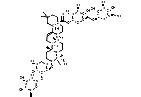 (2S,3R,4S,5S,6R)-3,4,5-Trihydroxy-6-((((2R,3R,4S,5S,6R)-3,4,5-trihydroxy-6-(hydroxymethyl)tetrahydro-2H-pyran-2-yl)oxy)methyl)tetrahydro-2H-pyran-2-yl (4aS,6aS,6bR,8aR,9R,10S,12aR,12bR,14bS)-10-(((2S,3R,4S,5S)-4,5-dihydroxy-3-(((2S,3R,4R,5R,6S)-3,4,5-trihydroxy-6-methyltetrahydro-2H-pyran-2-yl)oxy)tetrahydro-2H-pyran-2-yl)oxy)-9-(hydroxymethyl)-2,2,6a,6b,9,12a-hexamethyl-1,3,4,5,6,6a,6b,7,8,8a,9,10,11,12,12a,12b,13,14b-octadecahydropicene-4a(2H)-carboxylate