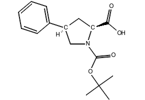 (2S,4R)-1-[(tert-Butoxy)carbonyl]-4-phenylpyrrolidine-2-carboxylic acid, 336818-78-1, undefined, 