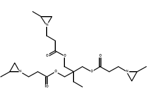 2-Ethyl-2-(((3-(2-methylaziridin-1-yl)propanoyl)oxy)methyl)propane-1,3-diyl bis(3-(2-methylaziridin-1-yl)propanoate), 64265-57-2, undefined, 