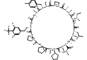 (5S,8S,11S,15S,18S,23aS,29S,35S,37aS)-8-((S)-sec-Butyl)-18-cyclopentyl-29-(3,5-difluoro-4-(trifluoromethyl)phenethyl)-36-ethyl-11-isobutyl-N,N,5,6,12,16,19,33-octamethyl-35-(4-methylbenzyl)-4,7,10,13,17,20,23,28,31,34,37-undecaoxotetratriacontahydro-2H,4H-spiro[azeto[2,1-u]pyrrolo[2,1-i][1,4,7,10,13,16,19,22,25,28,31]undecaazacyclotetratriacontine-21,1'-cyclopentane]-15-carboxamide