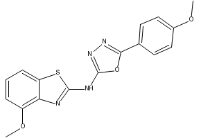 N-(4-Methoxybenzo[d]thiazol-2-yl)-5-(4-methoxyphenyl)-1,3,4-oxadiazol-2-amine, 862974-25-2, undefined, 