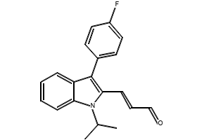 (E)-3-(3-(4-Fluorophenyl)-1-isopropyl-1H-indol-2-yl)acrylaldehyde, 93957-50-7, undefined, 