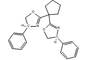 (4S,4'S)-2,2'-(Cyclopentane-1,1-diyl)bis(4-phenyl-4,5-dihydrooxazole), 1639791-77-7, undefined, 