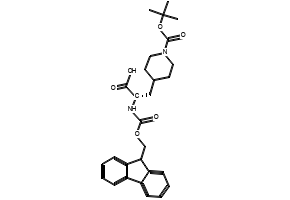 (S)-2-((((9H-Fluoren-9-yl)methoxy)carbonyl)amino)-3-(1-(tert-butoxycarbonyl)piperidin-4-yl)propanoic acid, 204058-25-3, undefined, 