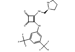 (S)-3-((3,5-Bis(trifluoromethyl)phenyl)amino)-4-((pyrrolidin-2-ylmethyl)amino)cyclobut-3-ene-1,2-dione, 1356935-80-2, undefined, 