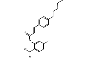 4-Chloro-2-(3-(4-pentylphenyl)acrylamido)benzoic acid, 127289-95-6, undefined, 