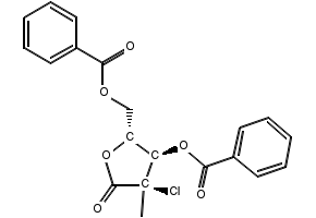 ((2R,3R,4R)-3-(benzoyloxy)-4-chloro-4-methyl-5-oxotetrahydrofuran-2-yl)methyl benzoate, 1496551-65-5, undefined, 