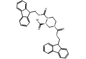 (S)-1,4-Bis(((9H-fluoren-9-yl)methoxy)carbonyl)piperazine-2-carboxylic acid, 1217807-91-4, undefined, 
