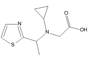 2-(Cyclopropyl(1-(thiazol-2-yl)ethyl)amino)acetic acid, 1353983-76-2, undefined, 