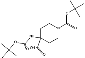 1-Boc-4-(Boc-amino)piperidine-4-carboxylic Acid, 189321-65-1, undefined, 