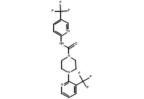 4-(3-(Trifluoromethyl)pyridin-2-yl)-N-(5-(trifluoromethyl)pyridin-2-yl)piperazine-1-carboxamide, 821768-06-3, undefined, 