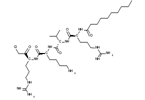 N-((6S,9S,12S,15S)-1,20-Diamino-9-(4-aminobutyl)-6-(2-chloroacetyl)-1,20-diimino-12-isopropyl-8,11,14-trioxo-2,7,10,13,19-pentaazaicosan-15-yl)decanamide
