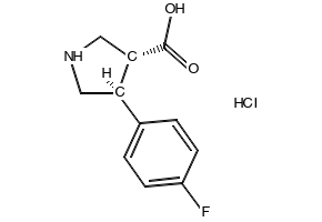 trans-4-(4-Fluorophenyl)pyrrolidine-3-carboxylic acid hydrochloride, 1330750-50-9, undefined, 