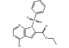 Ethyl 4-chloro-7-(phenylsulfonyl)-7H-pyrrolo[2,3-d]pyrimidine-6-carboxylate, 1987286-78-1, undefined, 