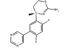 (S)-4-(2,4-Difluoro-5-(pyrimidin-5-yl)phenyl)-4-methyl-5,6-dihydro-4H-1,3-thiazin-2-amine