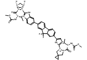 Methyl ((S)-1-((S)-6-(5-(9,9-difluoro-7-(2-((1R,3S,4S)-2-((methoxycarbonyl)-L-valyl)-2-azabicyclo[2.2.1]heptan-3-yl)-1H-benzo[d]imidazol-6-yl)-9H-fluoren-2-yl)-1H-imidazol-2-yl)-5-azaspiro[2.4]heptan-5-yl)-3-methyl-1-oxobutan-2-yl)carbamate