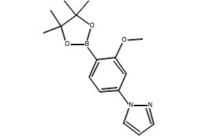 1-(3-Methoxy-4-(4,4,5,5-tetramethyl-1,3,2-dioxaborolan-2-yl)phenyl)-1H-pyrazole, 1562338-80-0, undefined, 