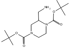 Di-tert-butyl 2-(aminomethyl)piperazine-1,4-dicarboxylate, 1256815-07-2, undefined, 
