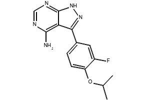 3-(3-Fluoro-4-isopropoxyphenyl)-1H-pyrazolo[3,4-d]pyrimidin-4-amine, 1408087-64-8, undefined, 