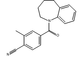 2-Methyl-4-(2,3,4,5-tetrahydro-1H-benzo[b]azepine-1-carbonyl)benzonitrile, 335155-20-9, undefined, 