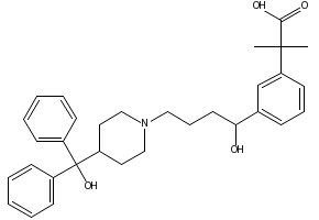 2-(3-(1-Hydroxy-4-(4-(hydroxydiphenylmethyl)piperidin-1-yl)butyl)phenyl)-2-methylpropanoic acid