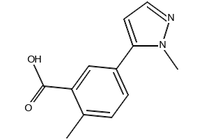 2-Methyl-5-(1-methyl-1H-pyrazol-5-yl)benzoic acid, 1494820-86-8, undefined, 