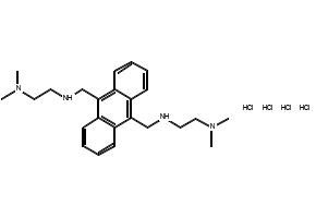 N1,N1'-(Anthracene-9,10-diylbis(methylene))bis(N2,N2-dimethylethane-1,2-diamine) tetrahydrochloride, 215247-93-1, undefined, 