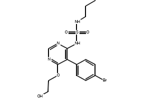 N-(5-(4-Bromophenyl)-6-(2-hydroxyethoxy)pyrimidin-4-yl)propane-1-sulfamide, 1393813-43-8, undefined, 