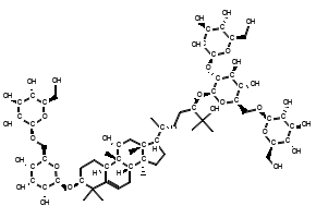(2S,3R,4S,5S,6R)-2-(((2S,3R,4S,5S,6R)-4,5-Dihydroxy-2-(((3R,6R)-2-hydroxy-6-((3S,8S,9R,10R,11R,13R,14S,17R)-11-hydroxy-4,4,9,13,14-pentamethyl-3-(((2R,3R,4S,5S,6R)-3,4,5-trihydroxy-6-((((2R,3R,4S,5S,6R)-3,4,5-trihydroxy-6-(hydroxymethyl)tetrahydro-2H-pyran-2-yl)oxy)methyl)tetrahydro-2H-pyran-2-yl)oxy)-2,3,4,7,8,9,10,11,12,13,14,15,16,17-tetradecahydro-1H-cyclopenta[a]phenanthren-17-yl)-2-methylheptan-3-yl)oxy)-6-((((2R,3R,4S,5S,6R)-3,4,5-trihydroxy-6-(hydroxymethyl)tetrahydro-2H-pyran-2-yl)oxy)methyl)tetrahydro-2H-pyran-3-yl)oxy)-6-(hydroxymethyl)tetrahydro-2H-pyran-3,4,5-triol
