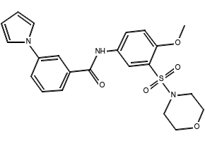 N-(4-Methoxy-3-(morpholinosulfonyl)phenyl)-3-(1H-pyrrol-1-yl)benzamide, 920650-00-6, undefined, 