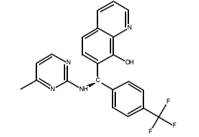 (R)-7-(((4-Methylpyrimidin-2-yl)amino)(4-(trifluoromethyl)phenyl)methyl)quinolin-8-ol, 2022949-46-6, undefined, 