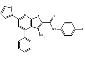 3-Amino-N-(4-fluorophenyl)-4-phenyl-6-(thiophen-2-yl)thieno[2,3-b]pyridine-2-carboxamide, 340817-81-4, undefined, 