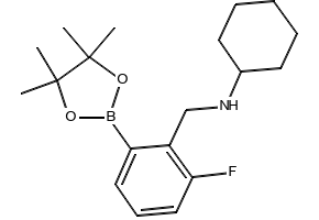 N-(2-Fluoro-6-(4,4,5,5-tetramethyl-1,3,2-dioxaborolan-2-yl)benzyl)cyclohexanamine, 2096340-26-8, undefined, 