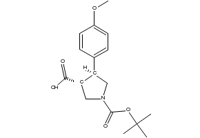 1,1-Dimethylethyl trans-3-carboxy-4-(4-methoxyphenyl)pyrrolidine-1-carboxylate, 1000415-75-7, undefined, 