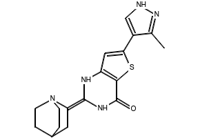 (S)-6-(3-Methyl-1H-pyrazol-4-yl)-2-(quinuclidin-2-yl)thieno[3,2-d]pyrimidin-4(1H)-one