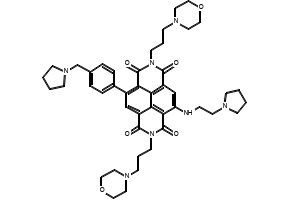 2,7-Bis(3-morpholinopropyl)-4-((2-(pyrrolidin-1-yl)ethyl)amino)-9-(4-(pyrrolidin-1-ylmethyl)phenyl)benzo[lmn][3,8]phenanthroline-1,3,6,8(2H,7H)-tetraone