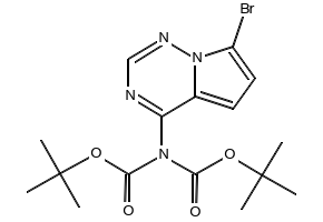 tert-Butyl N-(7-bromopyrrolo[2,1-f][1,2,4]triazin-4-yl)-N-tert-butoxycarbonyl-carbamate, 2556993-45-2, undefined, 