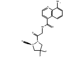 (S)-8-Amino-N-(2-(2-cyano-4,4-difluoropyrrolidin-1-yl)-2-oxoethyl)quinoline-4-carboxamide, 2639365-68-5, undefined, 