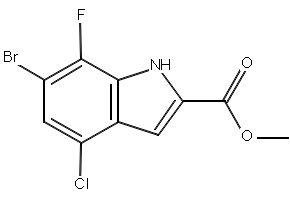 Methyl 6-bromo-4-chloro-7-fluoro-1H-indole-2-carboxylate, 2093388-50-0, undefined, 