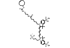 3-(2-(5-(1-(6-((3-(((Cyclooct-4-en-1-yloxy)carbonyl)amino)propyl)amino)-6-oxohexyl)-3,3-dimethyl-5-sulfoindolin-2-ylidene)penta-1,3-dien-1-yl)-3,3-dimethyl-5-sulfo-3H-indol-1-ium-1-yl)propane-1-sulfonate
