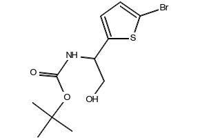 tert-Butyl (1-(5-bromothiophen-2-yl)-2-hydroxyethyl)carbamate, 1889076-44-1, undefined, 