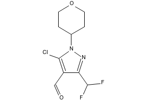 5-Chloro-3-(difluoromethyl)-1-(tetrahydro-2H-pyran-4-yl)-1H-pyrazole-4-carbaldehyde, 1708437-55-1, undefined, 