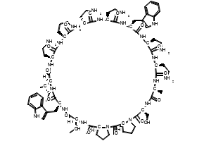 (6S,9S,12S,15S,18S,21S,24R,27S,30S,33S,36S,39S,41aS,46aR)-18,36-Bis((1H-indol-3-yl)methyl)-12,15,21,24,30-pentakis(2-aminoethyl)-27-(3-aminopropyl)-33-((S)-sec-butyl)-39-((R)-1-hydroxyethyl)-6-(hydroxymethyl)-9-methyltriacontahydro-1H,5H-dipyrrolo[1,2-a:1',2'-d][1,4,7,10,13,16,19,22,25,28,31,34,37,40]tetradecaazacyclodotetracontine-5,8,11,14,17,20,23,26,29,32,35,38,41,46(46aH)-tetradecaone